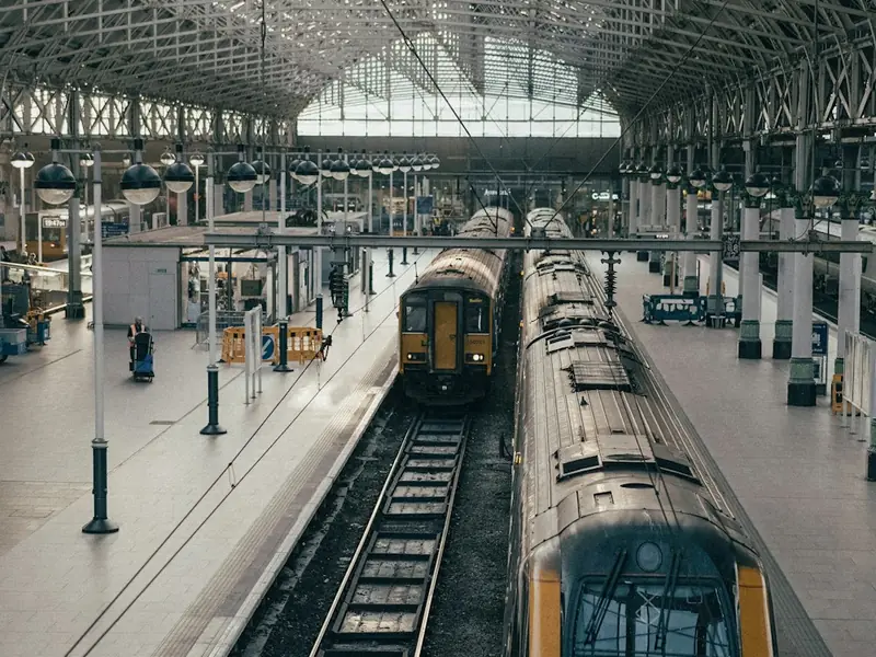 Train waiting at a station
